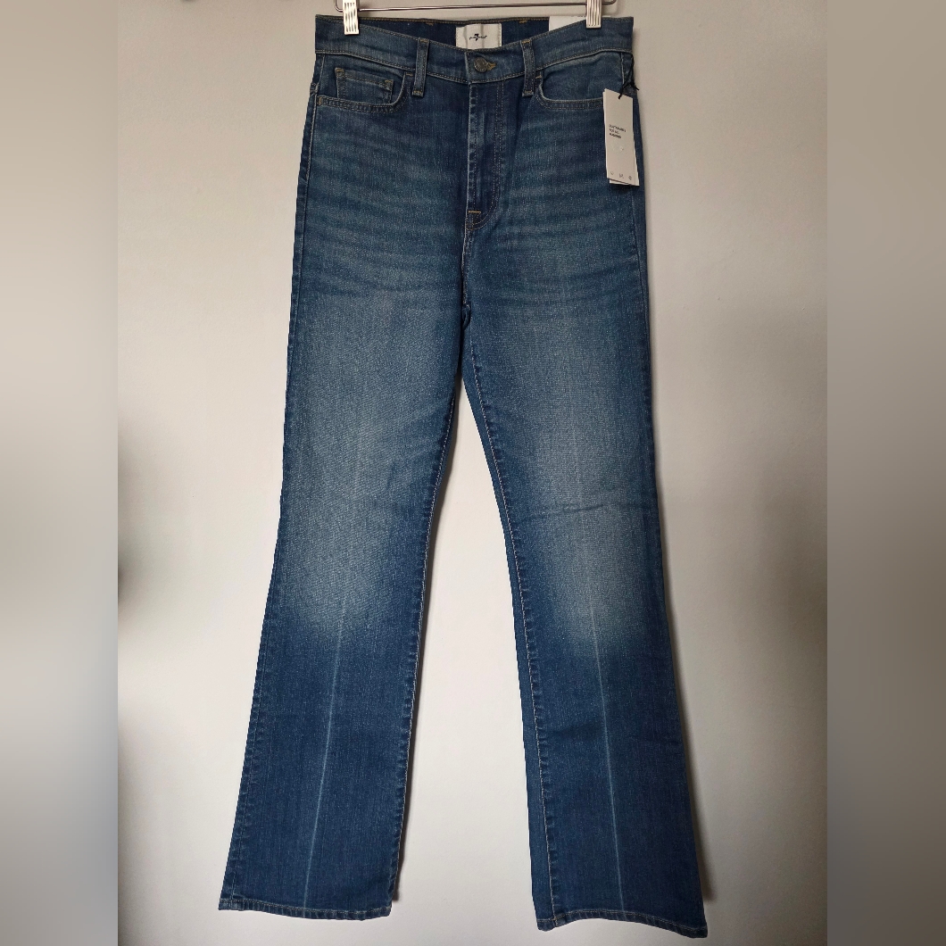 7 For All Mankind Women's Easy Boot High-Rise Jeans Dark Wash Size 27